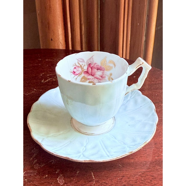Vintage Aynsley English Bone China Demitasse Cup & Saucer, Circa 1940s For Sale In New York - Image 6 of 10