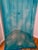 Turquoise Silk Chiffon Cloud Print Curtain For Sale In New York - Image 6 of 7