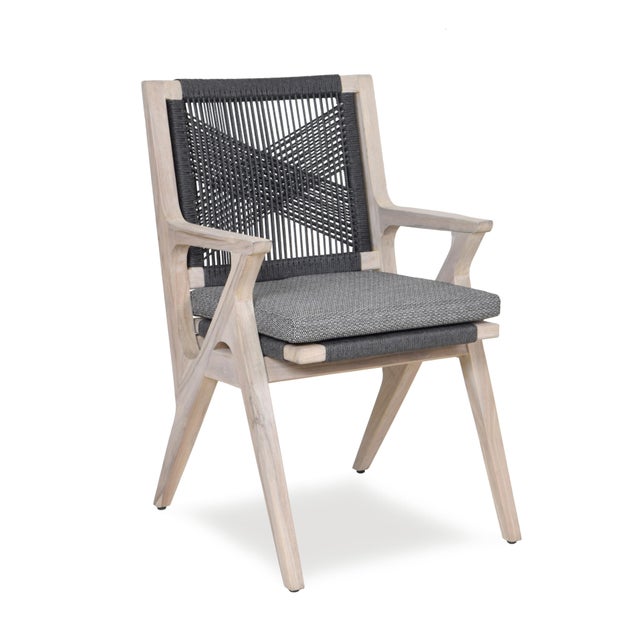 Contemporary Bellevue Outdoor Teak Dining Chair For Sale - Image 3 of 3