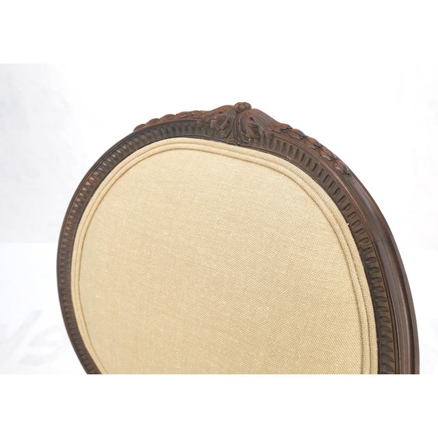 Pair of Finely Carved Walnut Cameo Back Louis XVi Side Fire Chairs New Upholster For Sale - Image 16 of 17