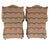 Each chair features a traditional wingback silhouette with tall, shaped backs, gently flared wings, and rolled arms that...