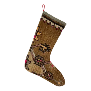 Turkish Kilim Rug Christmas Stocking