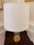 Late 20th Century Jonathan Y Glass Triple Globe Table Lamp With Linen Drum Shade For Sale - Image 9 of 10