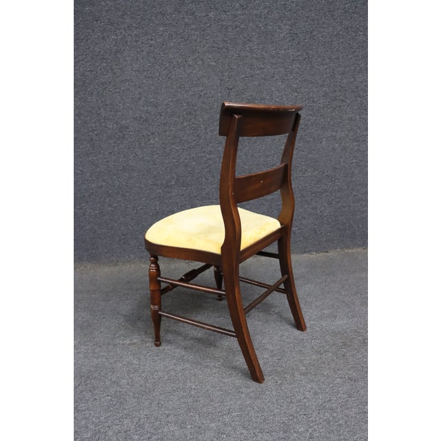 L. Hitchcock Cherry Desk Chair With Fruit Basket Stenciling For Sale - Image 10 of 12