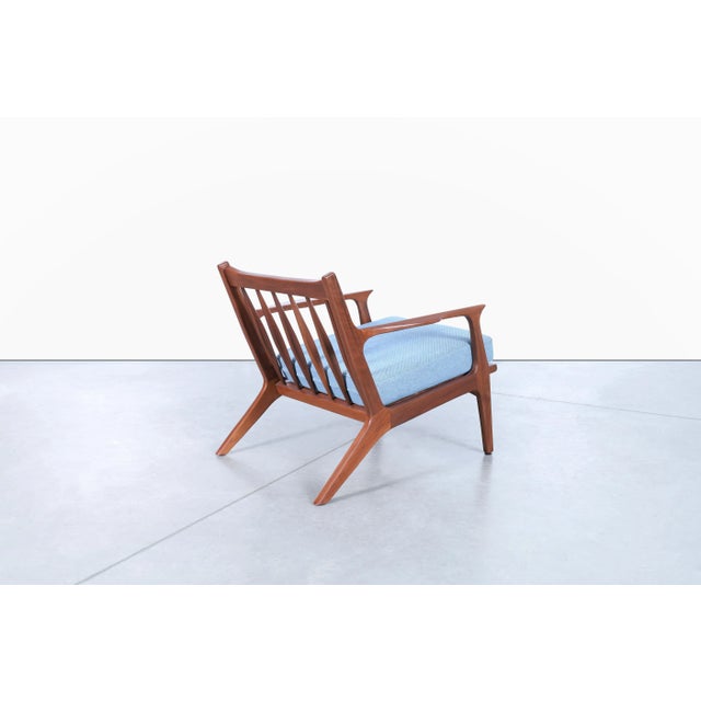 Danish Modern Walnut Lounge Chairs After Ib Kofod Larsen For Sale - Image 11 of 12