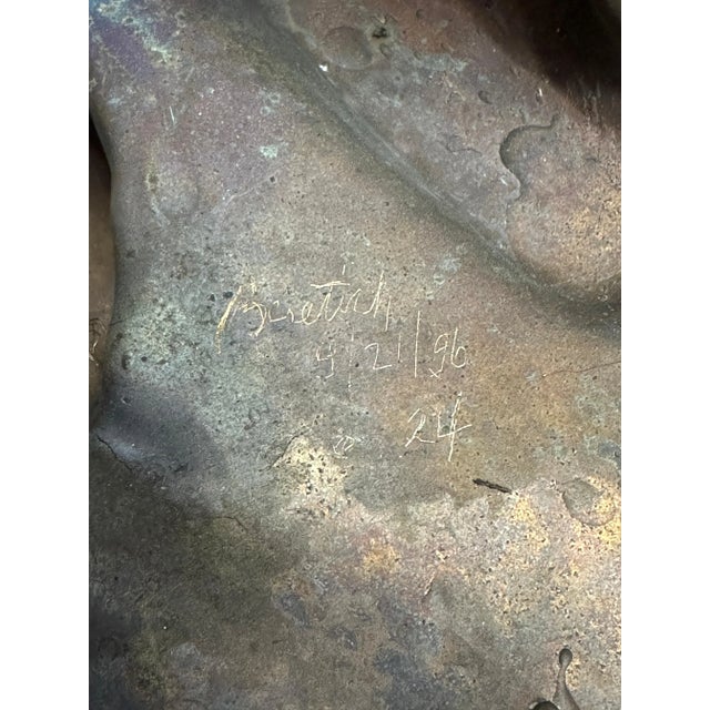 A wonderful bronze cat by the noted California artist Barbara Beretich. It is titled Tanko and is signed and dated...