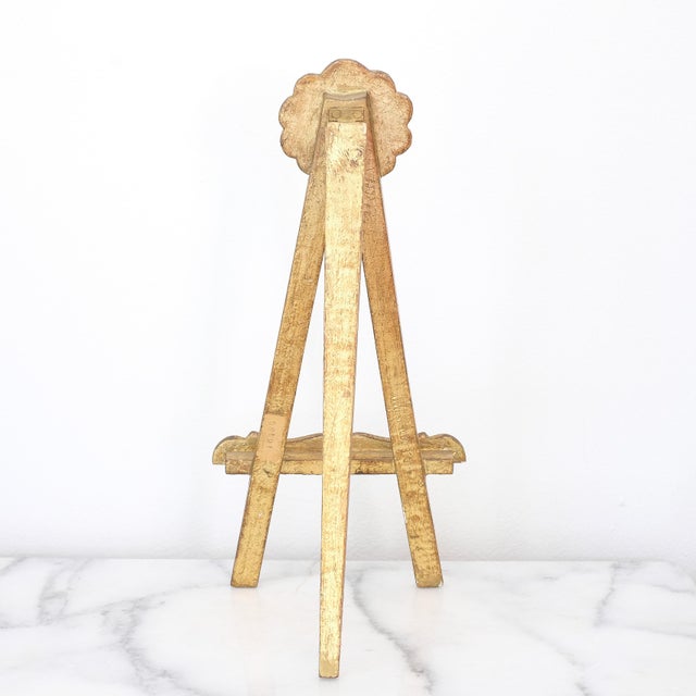 Vintage Italian Florentine Gilt Wood Display Easel For Sale - Image 4 of 4