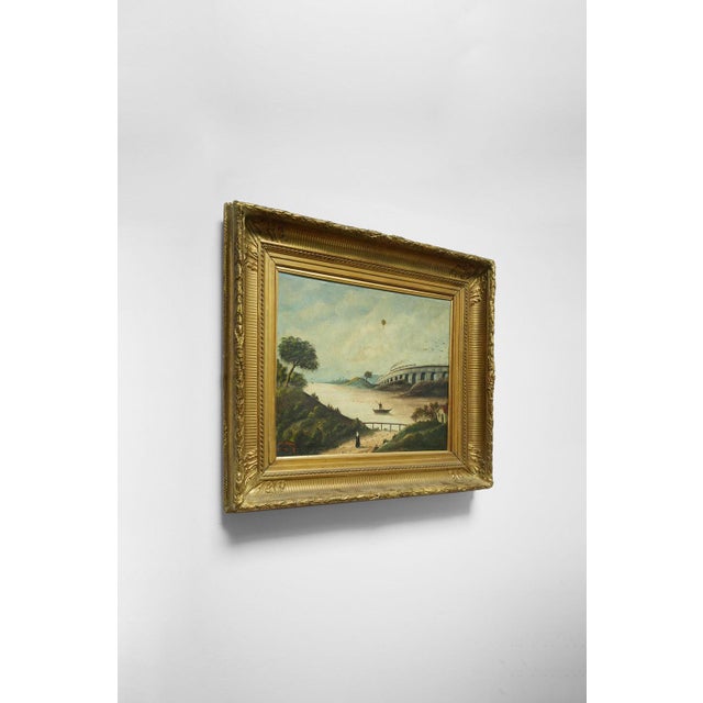 M. L. Daguerry, The Railway Bridge, 1888, Oil on Canvas, Framed For Sale - Image 3 of 5