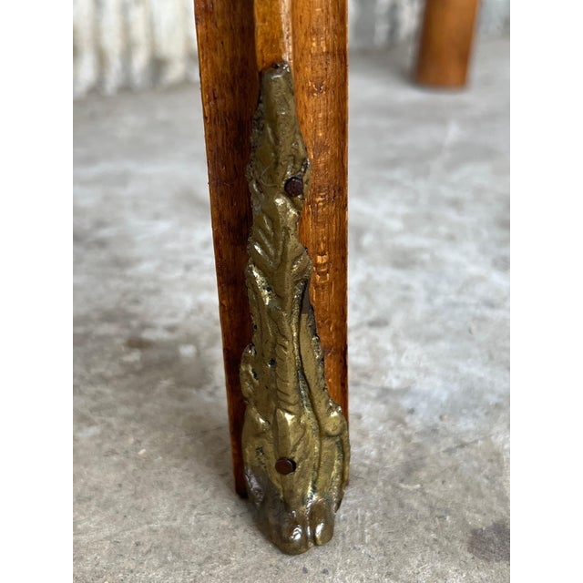 19th Century Bouillotte Louis XVI Style, Kidney Shaped Bronze and Walnut Table, A Pair For Sale - Image 14 of 18