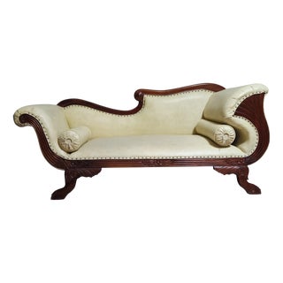 Antique 19th Century Empire Récamier Chaise Longue For Sale