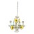Vintage Sunflower Tole Chandelier For Sale