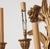 Gold Mid-20th Century French Country Giltwood Five-Light Wall Sconces With Carved Floral and Fruit Decoration - Pair For Sale - Image 8 of 9