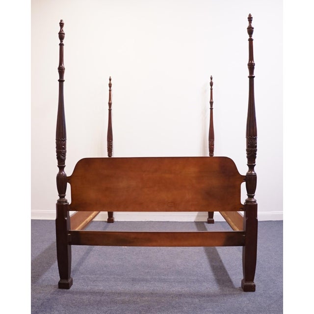 Wood Thomasville Furniture Mahogany Collection Traditional Style Queen Size Four Poster Bed 14511-575 For Sale - Image 7 of 11