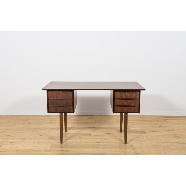 Mid-Century Compact Freestanding Desk, Denmark, 1960s For Sale - Image 4 of 14