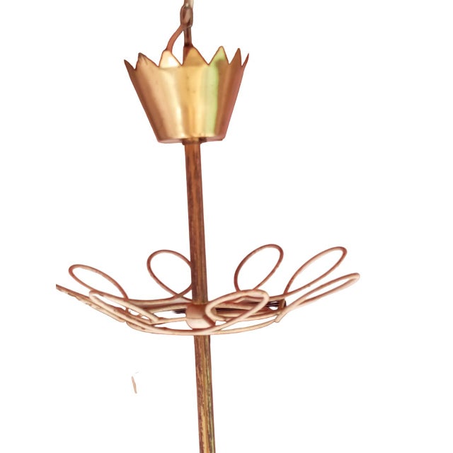 Brass 16-Light Chandelier with Colored Metal Lamp Holder, 1950s For Sale - Image 14 of 18