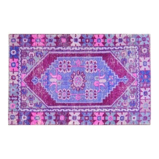 Vintage Turkish Anatolian Hand Knotted Wool Rug, 2'6''x4' For Sale