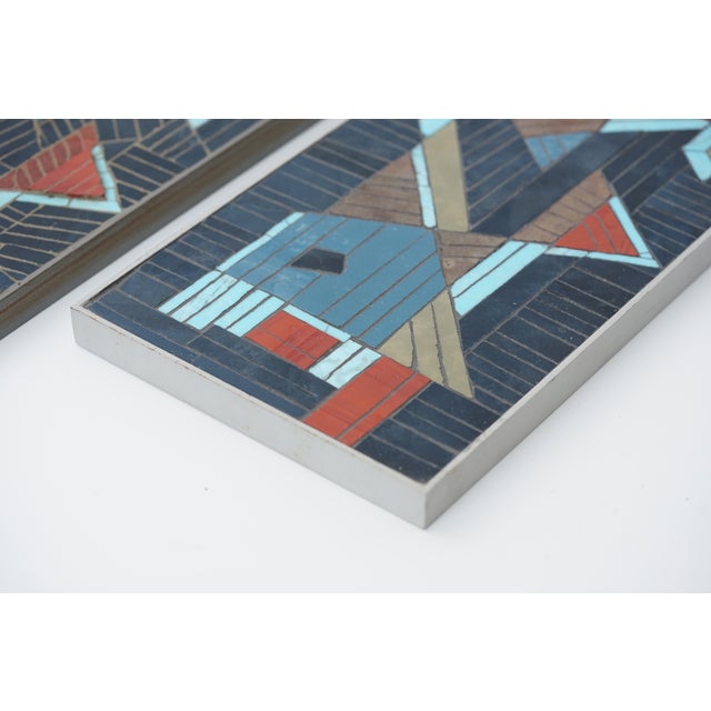 Mid-Century Mosaic Fish Wall Plates by R. Zimmermann for Ritter, 1950s, Set of 2 For Sale - Image 10 of 14