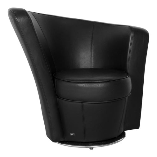 Eves Island Leather Armchair Black from Bretz For Sale