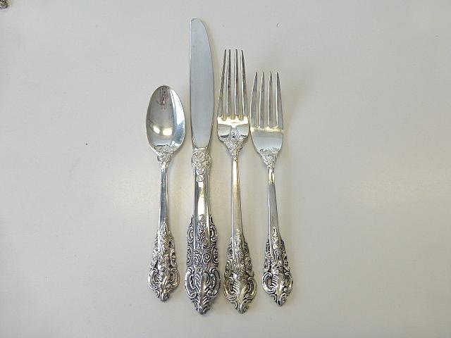 Late 20th Century Baroque by Godinger Silver Plated Flatware Set