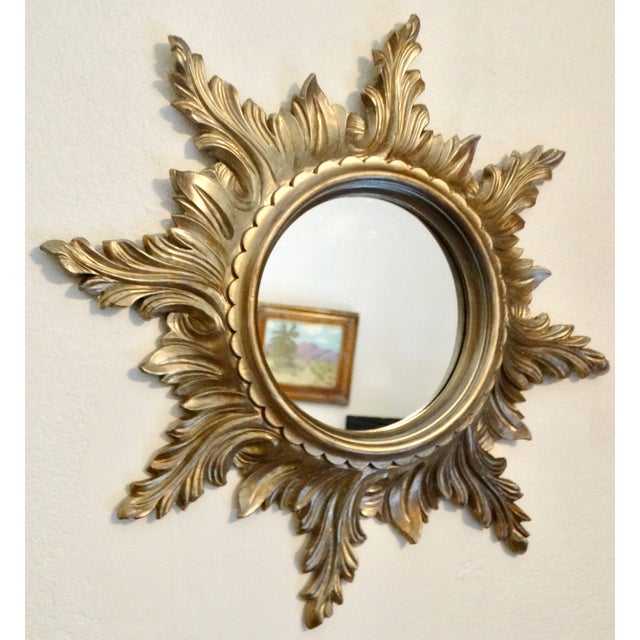 Vintage Italian Gilt Sunburst Mirror For Sale - Image 9 of 11