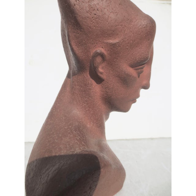 Tera Cotta Bust Circa 1920s For Sale - Image 11 of 12