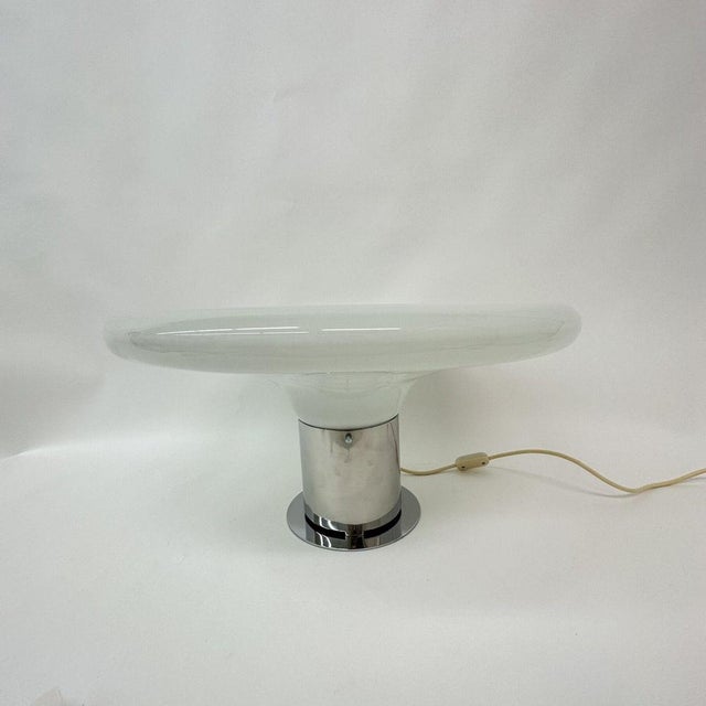 Large Italian UFO Glass Table Lamp, 1970s For Sale - Image 18 of 18