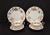 1930s Hammersley Rose Point White & Gold Bone China Teacup Trio Sets - Set for 2 For Sale - Image 10 of 13