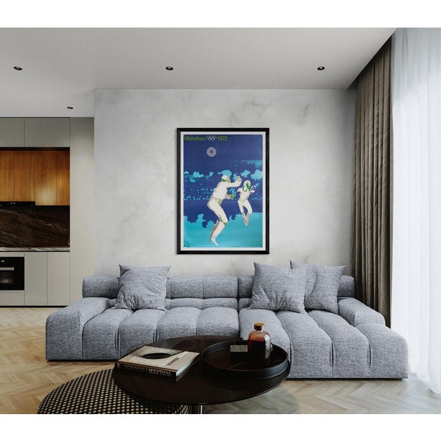 The Piece This original vintage poster was created for the 1972 Summer Olympics in Munich, designed under the celebrated...