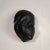 Contemporary Studio Pottery Black Ceramic Detailed Face Sculpture For Sale - Image 3 of 12
