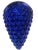 Metal Oversized Vintage Cobalt Blue Glass Grape Cluster Kugel Ornament For Sale - Image 7 of 12