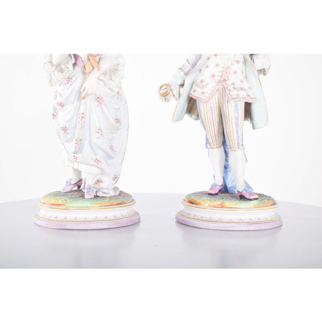 Dresden Porcelain Sculptures, 1910, Set of 2 For Sale - Image 14 of 17