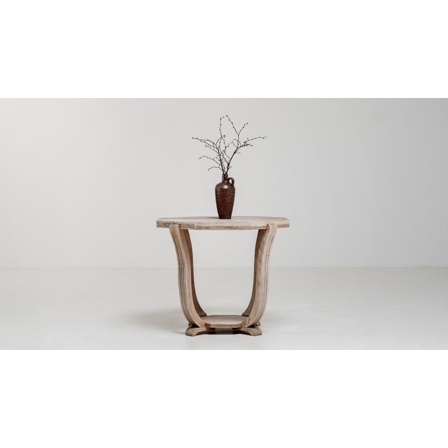 Brown 1920s Oak Art Deco Octagonal Coffee Table For Sale - Image 8 of 12