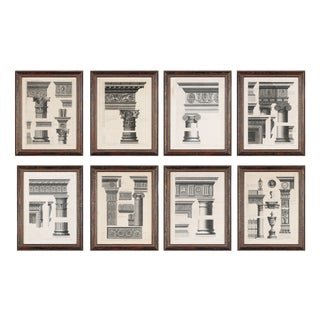 Robert Adam, British Neoclassical Antique Prints, London, 1770s, Framed, Set of 8 For Sale