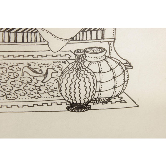 Davetta Greenberg Pen and Ink Drawing, 'In the Afternoon' For Sale - Image 12 of 12