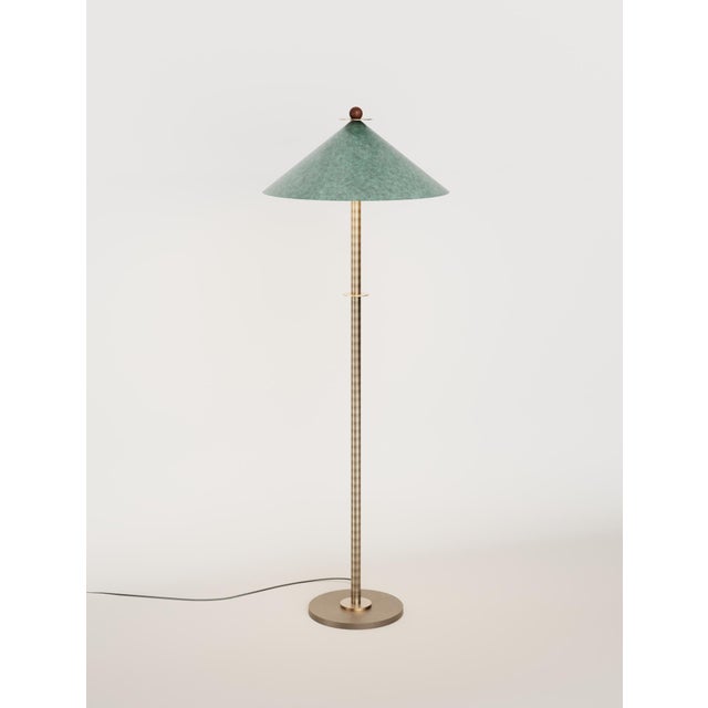 Louisa iv floor lamp in solid bronze and brass by studio marine breynaert. Dimensions: ø 56 × h 158 cm. Materials: solid...