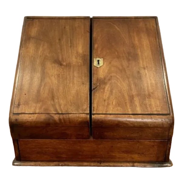 Victorian Mahogany Stationary Box, 1860s For Sale