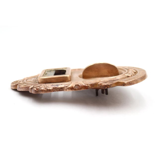 1920s New Yorker Hotel Guest Room Bronze Door Privacy Latch For Sale - Image 4 of 5