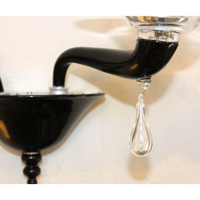 Contemporary Black Scarlatti Sconce by Venini of Murano For Sale - Image 3 of 4
