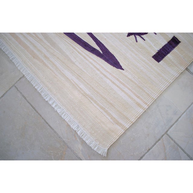 Paul Klee - Heroic Strokes of the Bow - Inspired Silk Hand Woven Area - Wall Rug 4′9″ × 6′3″ For Sale - Image 13 of 16