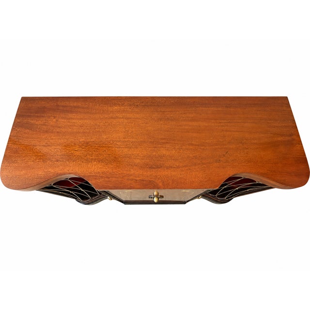 Wood Circa 1940's Hollywood Regency/Art Deco Cocktail Bar For Sale - Image 7 of 11