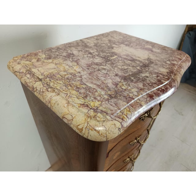 Tan Louis XV Style Chiffonier, 1950s For Sale - Image 8 of 18