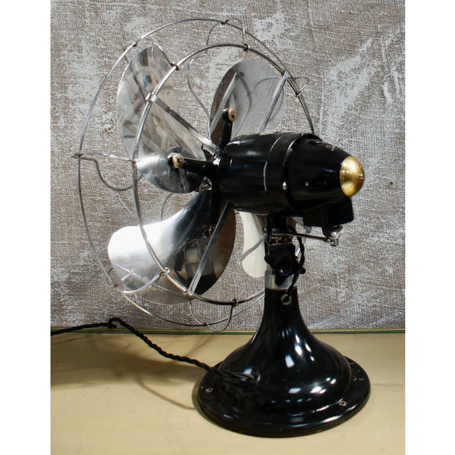 Metal Vintage Desk Fan, 1950 For Sale - Image 7 of 11
