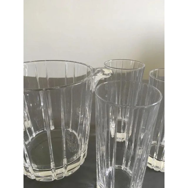 Post-Modern Clear Bar Glasses with Ice Bucket, Set of 6 For Sale - Image 11 of 17