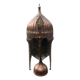 Talismanic Fluted Copper Seljuk Helmet For Sale