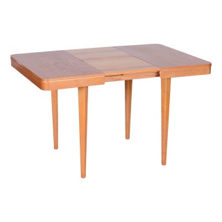 Mid-Century Folding Table in Oak attributed to Jitona Sobeslav, Czech, 1950s For Sale