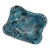 Vintage Mid-Century Murano Millefiori Blue Ruffled Glass Bowl - Fratelli Toso For Sale