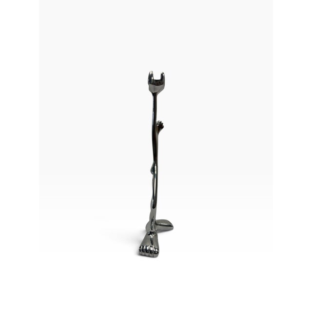 Metal Vintage Signed Carrol Boyes Cast Metal "Standing Man" Business Card Holder For Sale - Image 7 of 8