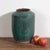 Antique Green Stoneware Vase For Sale - Image 3 of 3