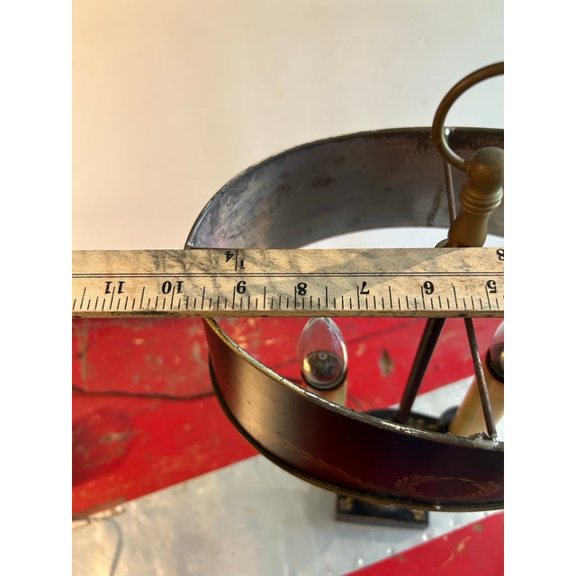 1960s Hand Painted Bouillotte Lamp For Sale - Image 10 of 10