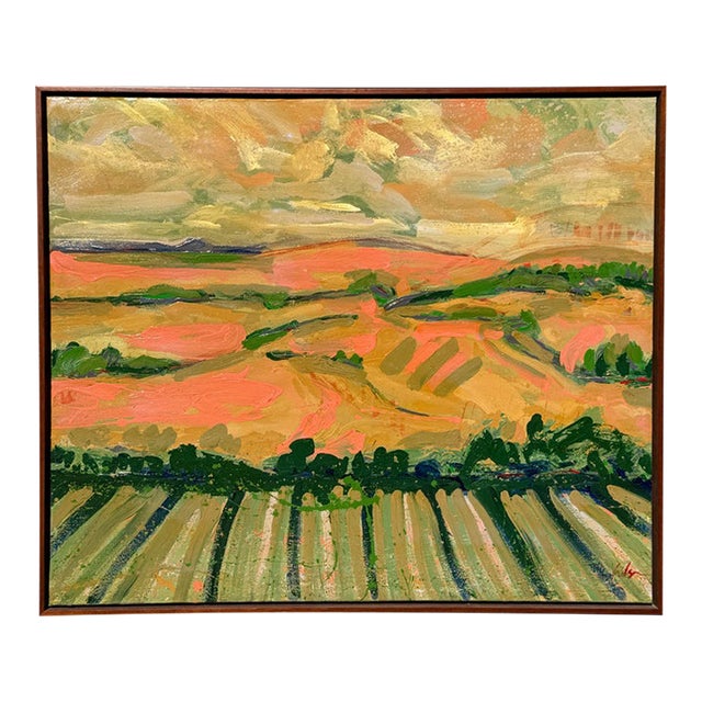 Large Scale Framed Abstract Landscape Painting on Canvas by Harry Hilson For Sale